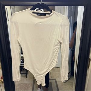 Naked wardrobe all white bodysuit